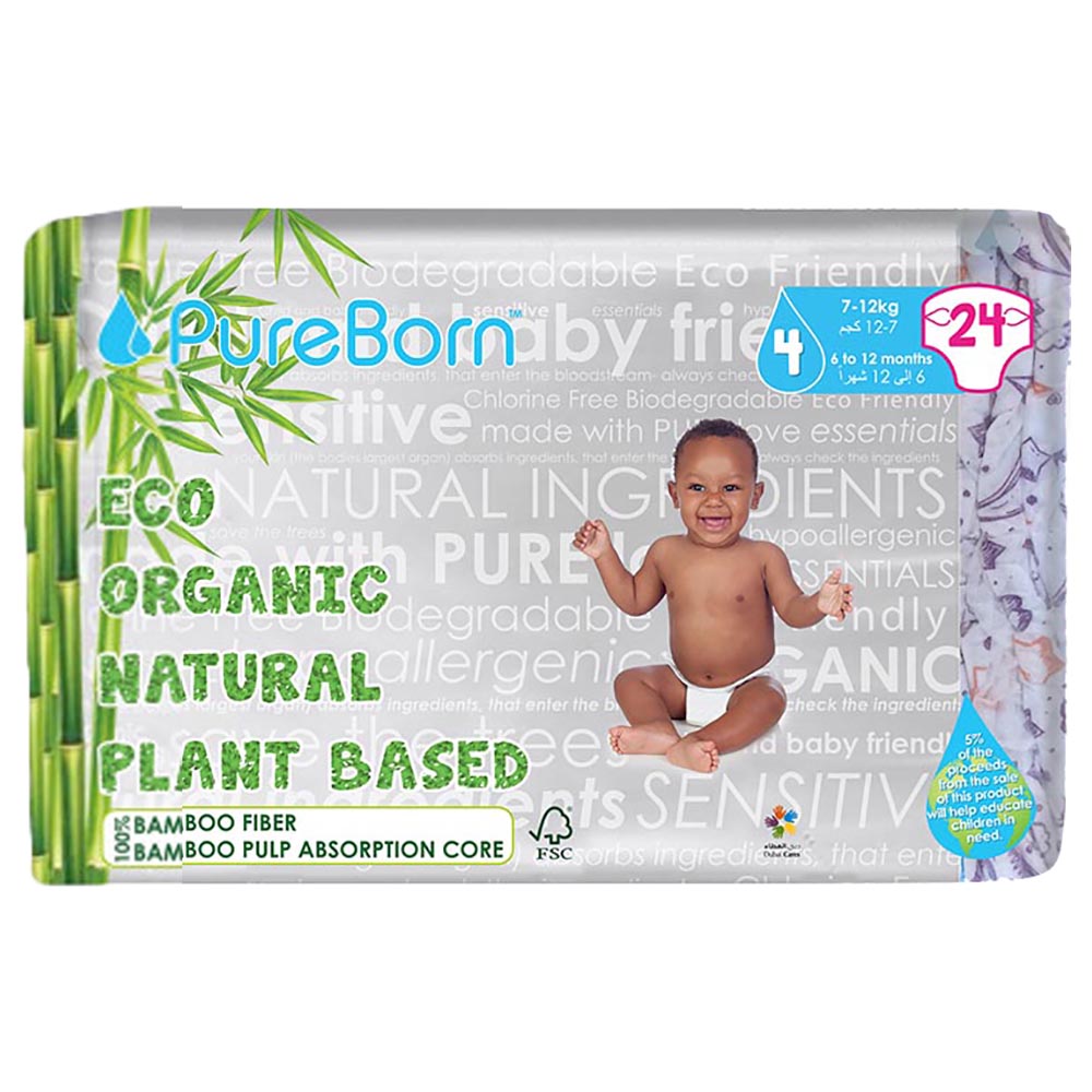 Pureborn diapers size 4 store