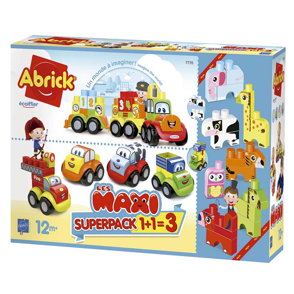 Ecoiffier Jouets 7924 - Mon Premier Bureau - BB Abrick - Jeux de Construction pour Enfants - Dès 12 Mois - Bien Installé pour Travailler - Fabriqué en France