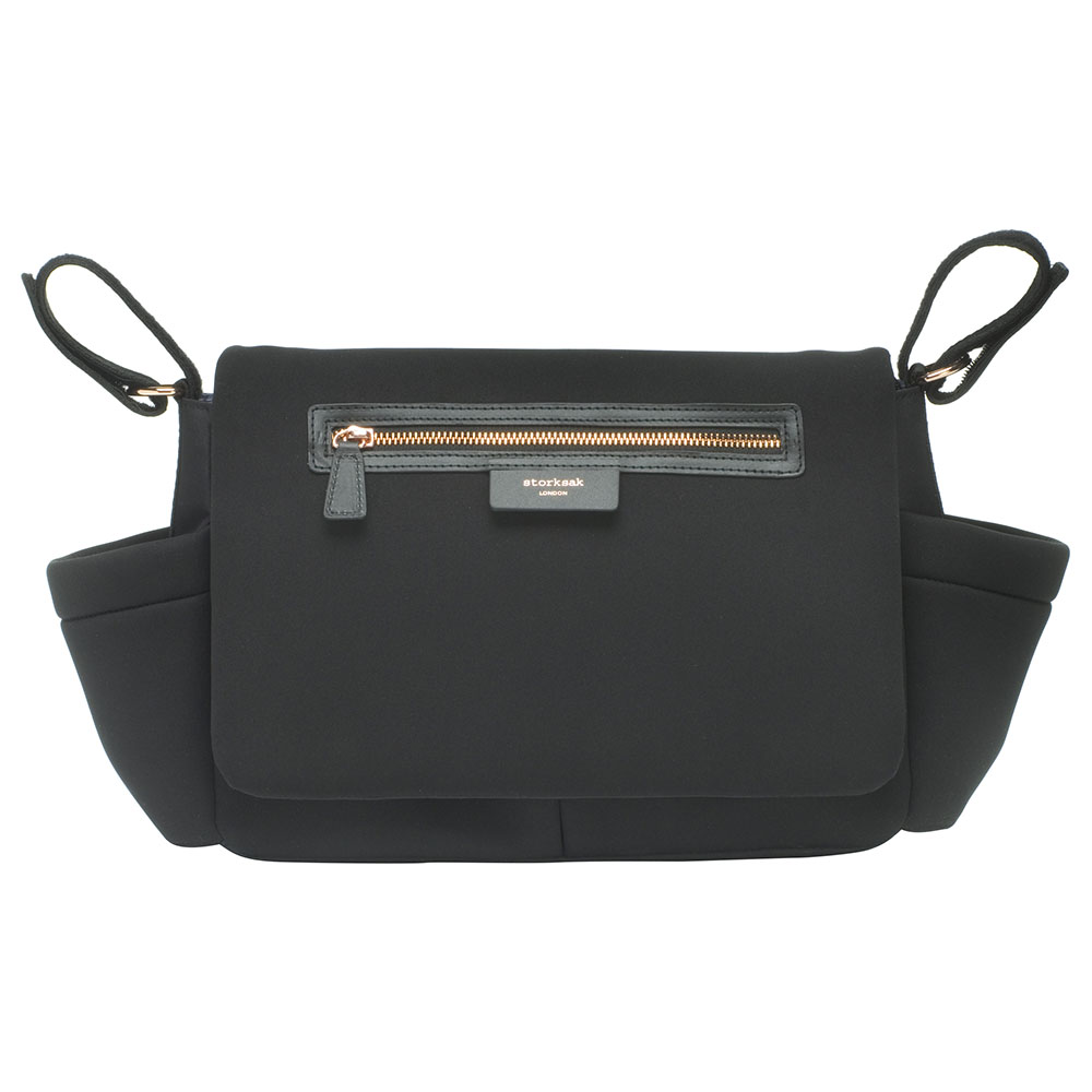 Storksak Stroller Organiser Luxe Black Scuba Buy at Best
