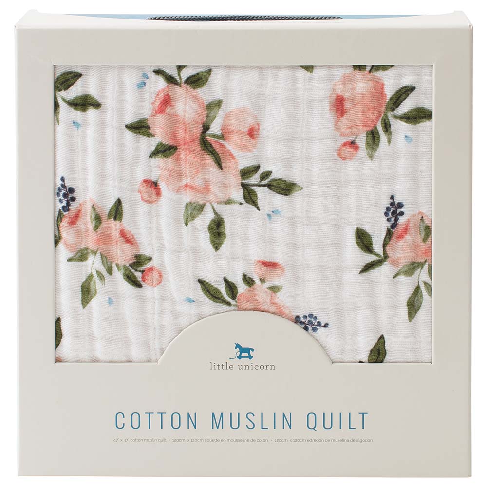Little unicorn watercolor rose swaddle on sale