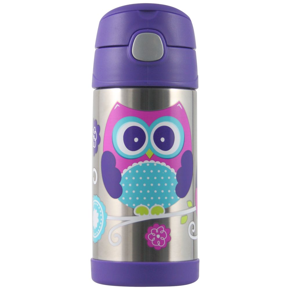  Baby thermos with straw 355 ml purple - Stainless