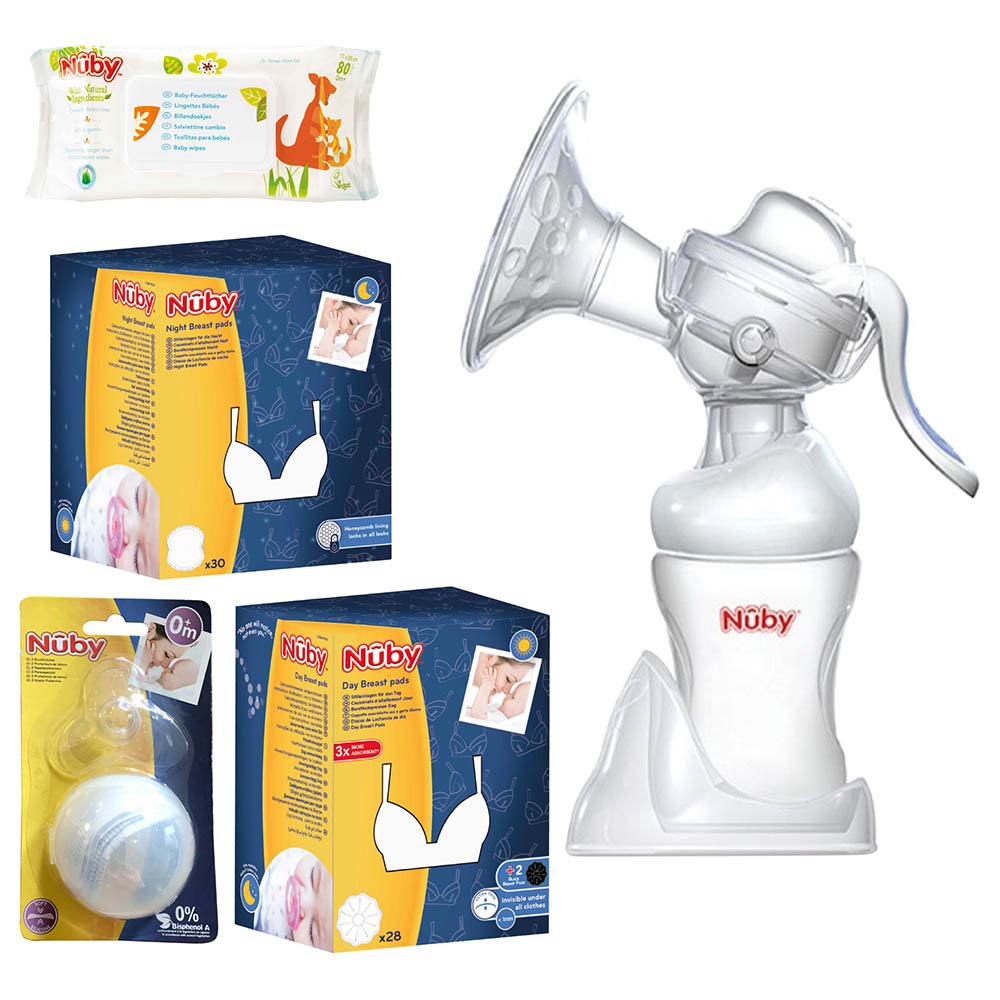 Nuby New Mum Gift Set Manual Breast Pump Buy at Best Price from Mumzworld