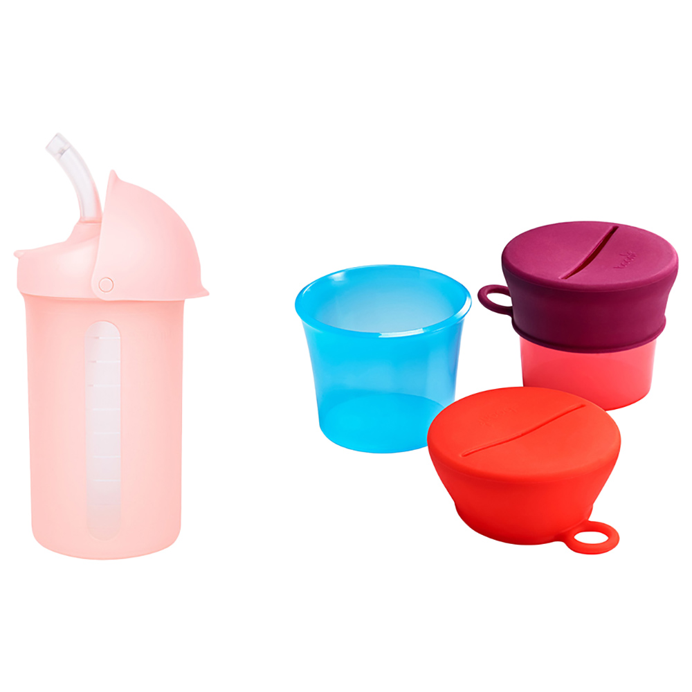 SNUG Universal Silicone Straw Lids - Pink