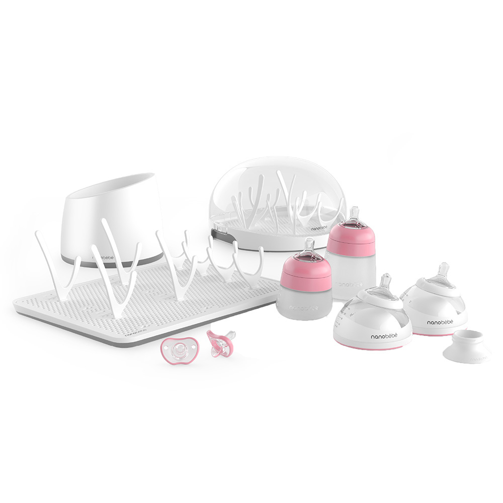 Buy Nanobebe Newborn Feeding Reinvented Gift Set Pink in UAE