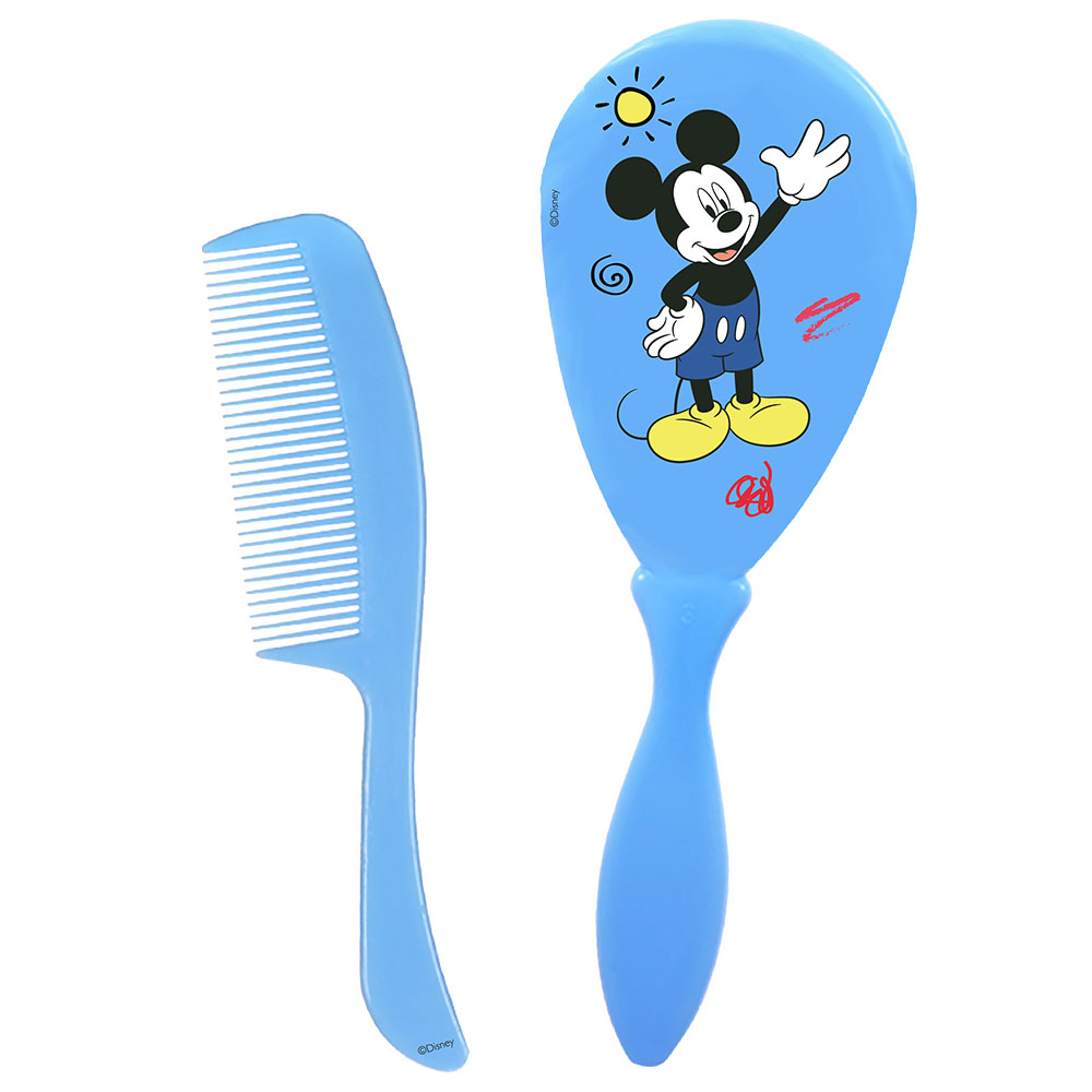 Buy Disney Mickey Mouse Baby Hair Comb And Brush Set Blue in
