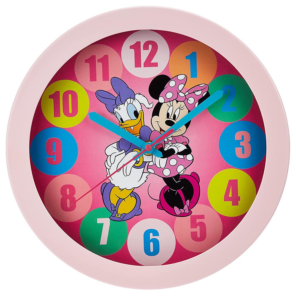 Disney Minnie Mouse & Daisy Wall Clock 10inch Pink Buy at Best