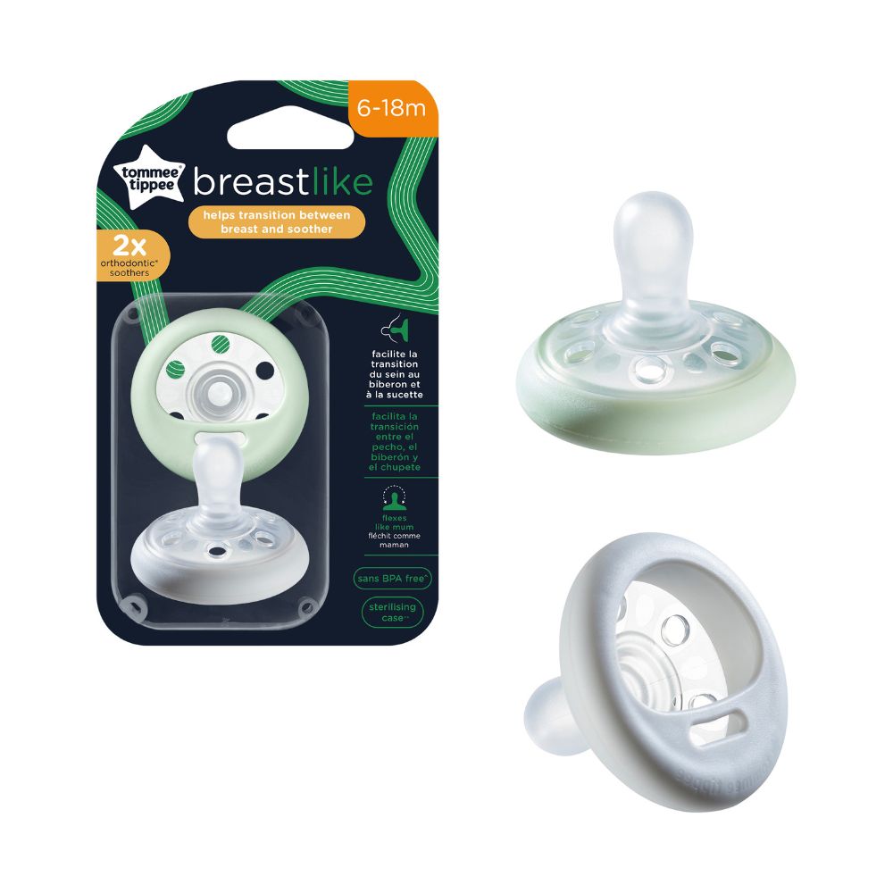 Chupete Tommee Tippee Night Time 6-18 M Pack x 2 I LOVE