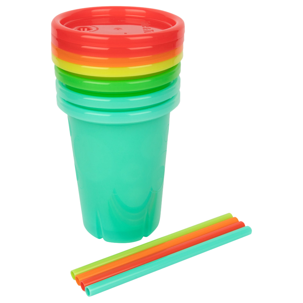 The First Years Take & Toss Spill-Proof Straw Cups With Snap on