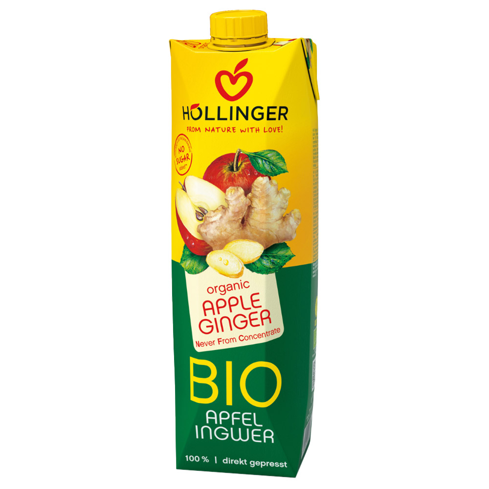 Hollinger Organic Apple Ginger Juice 1L