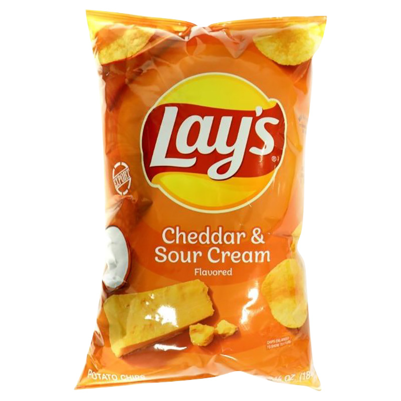 Lays Cheddar And Sour Cream Potato Chips 6.5 Oz
