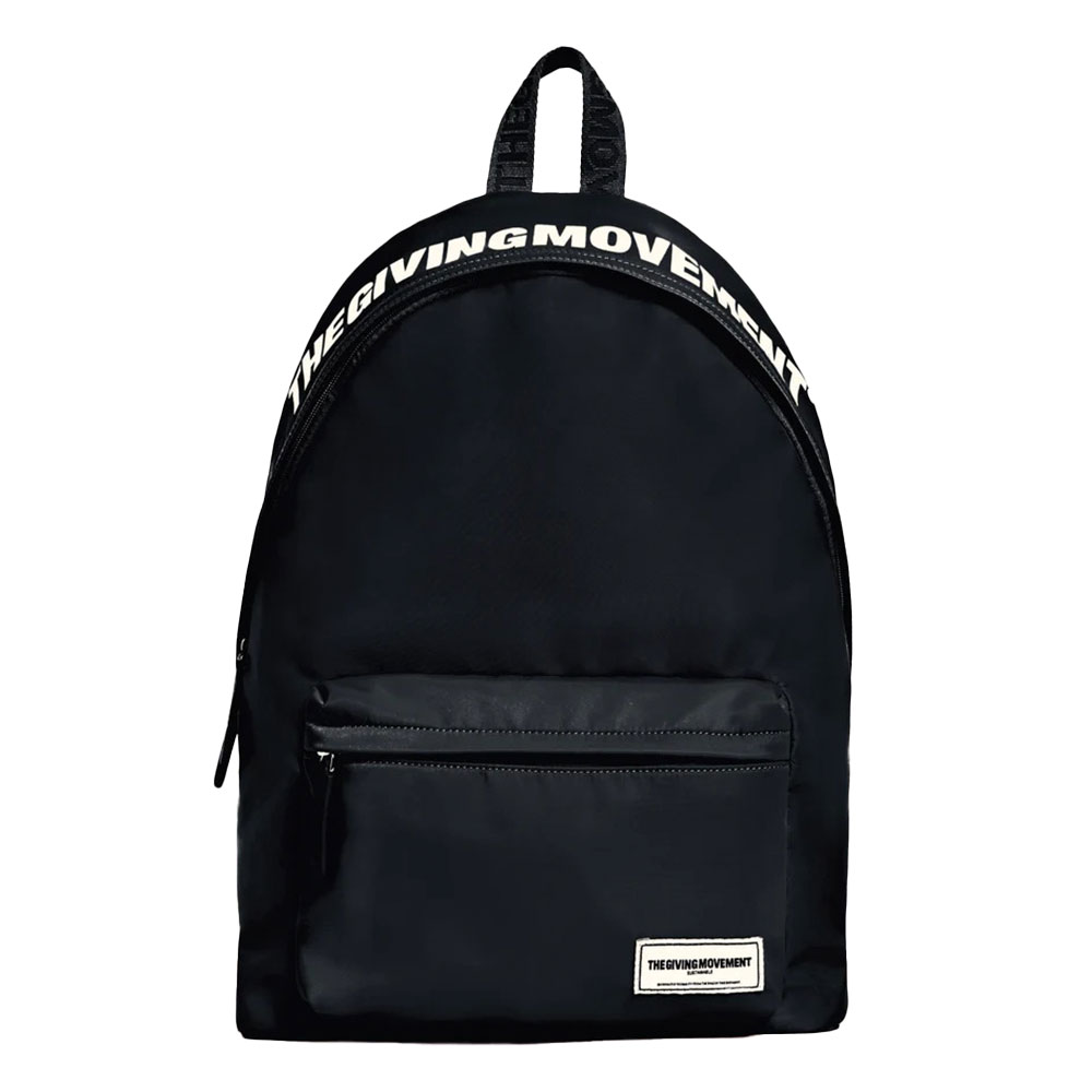 The Giving Movement - Logo Recycled Nylon Backpack - Pitch Black