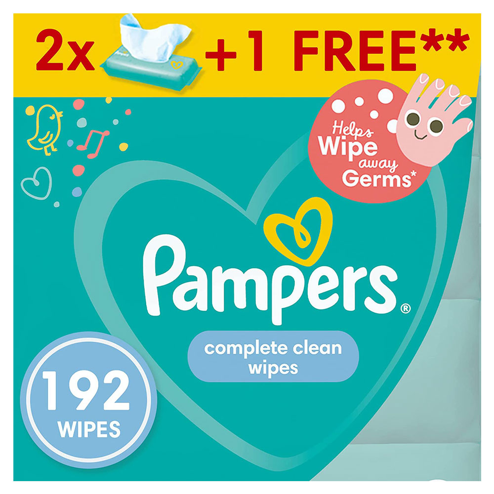 Pampers Complete Clean Baby Wipes 6+6 Packs, 768 Wipes Buy at