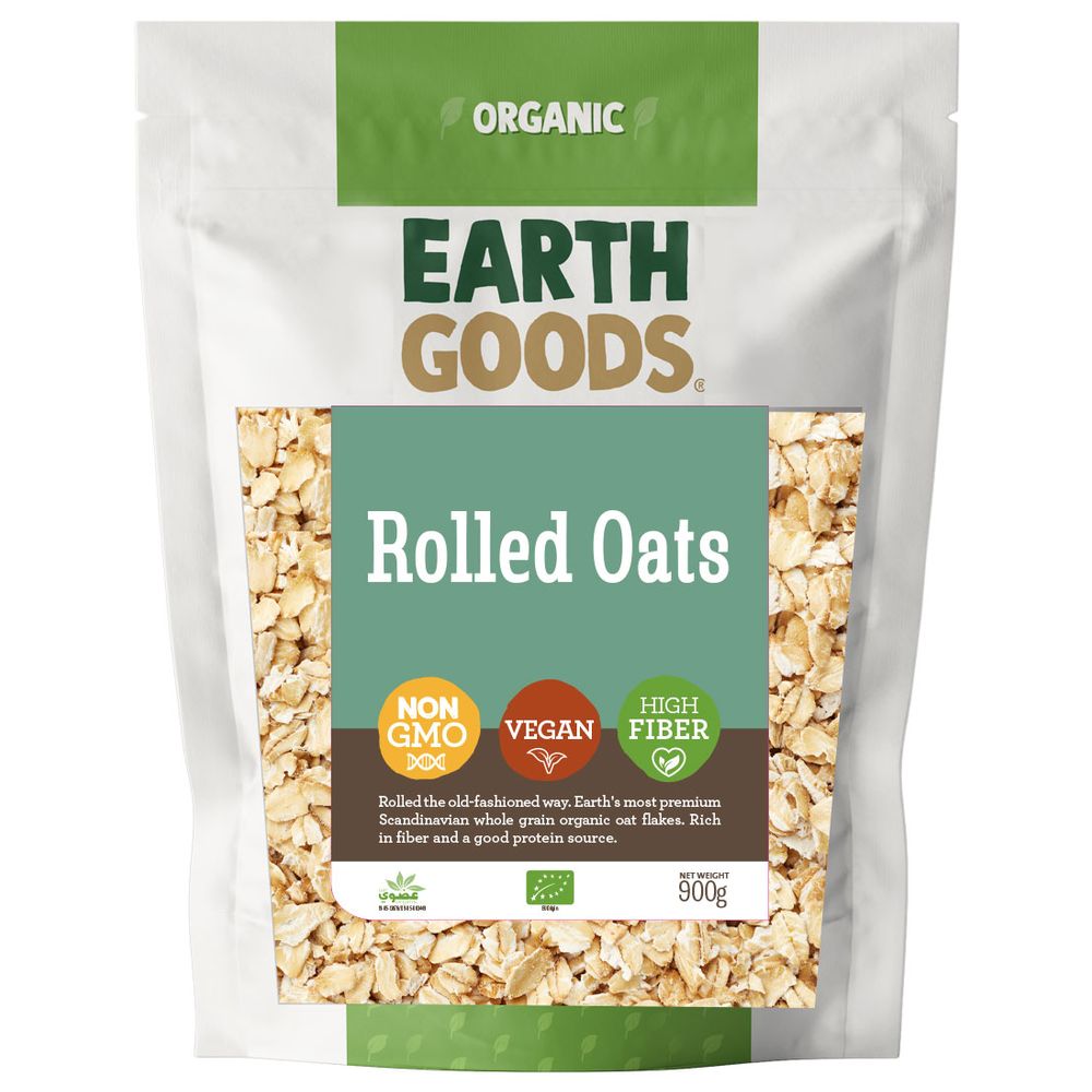 Earth Goods Organic Oat Flakes Rolled Oats 900g