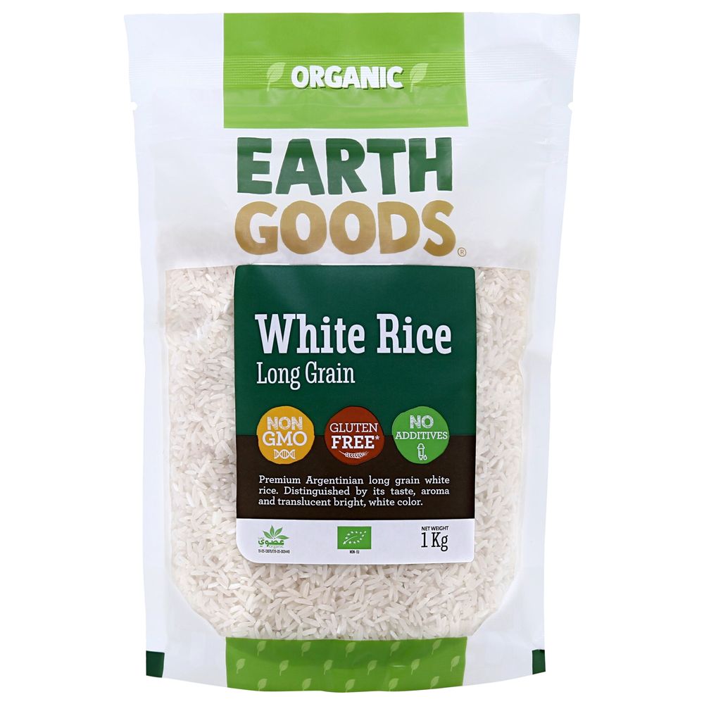 Buy Earth Goods - Organic Long Grain White Rice 1000g in UAE | Mumzworld