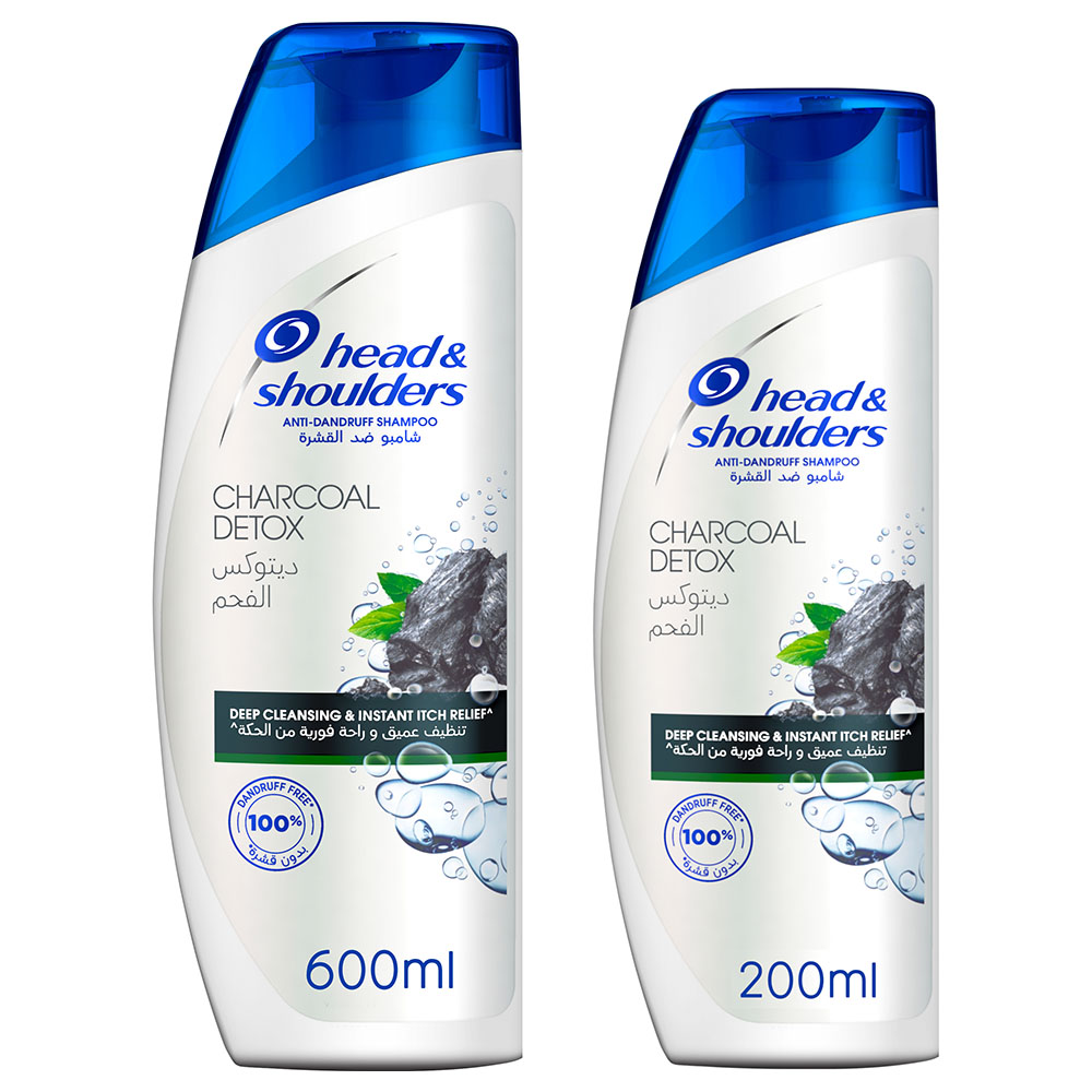 Head & Shoulders Charcoal Detox AntiDandruff Shampoo 600ml + 200ml Buy at Best Price from