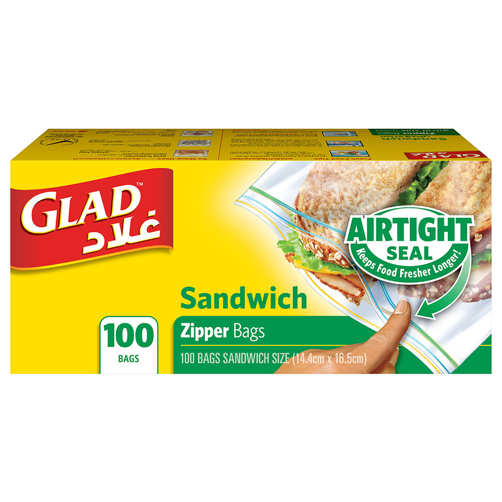 Glad Fold Top Sandwich Bags, Plastic Bags 180-Count