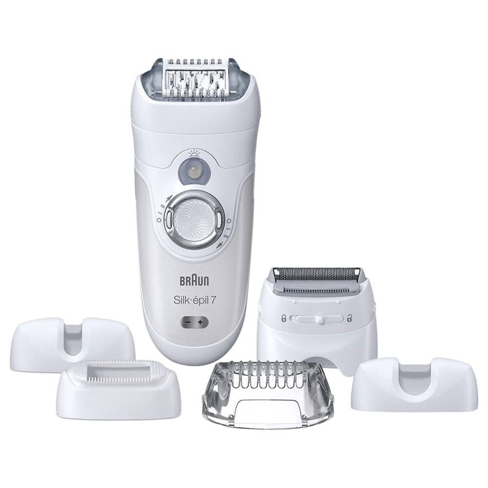 ماكينة إزالة الشعر سيلك-إبل 7 لاسلكي استخدام جاف ورطب من ماركة براون