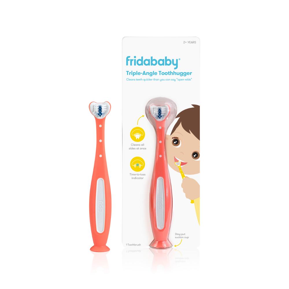 Frida Baby - Triple-Angle Tooth hugger - Kids Toothbrush - Pink