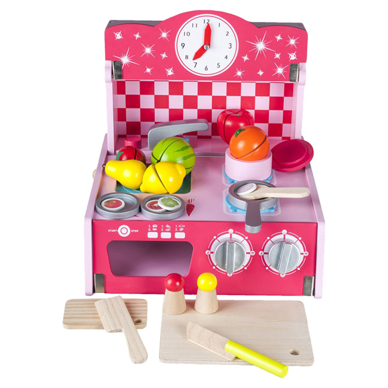 A Cool Toy Wooden Role Play Kitchen Set