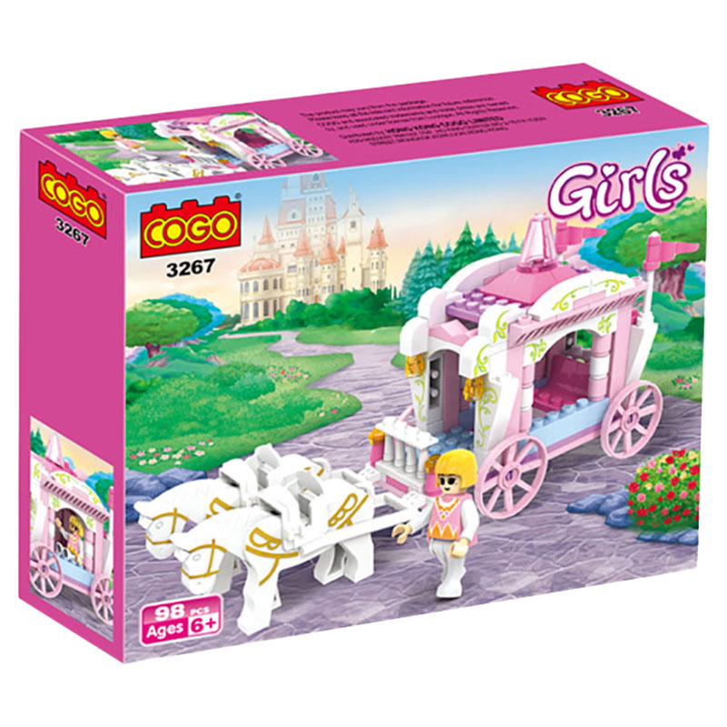 Cogo Princess Horse Carriage Building Blocks 98pcs