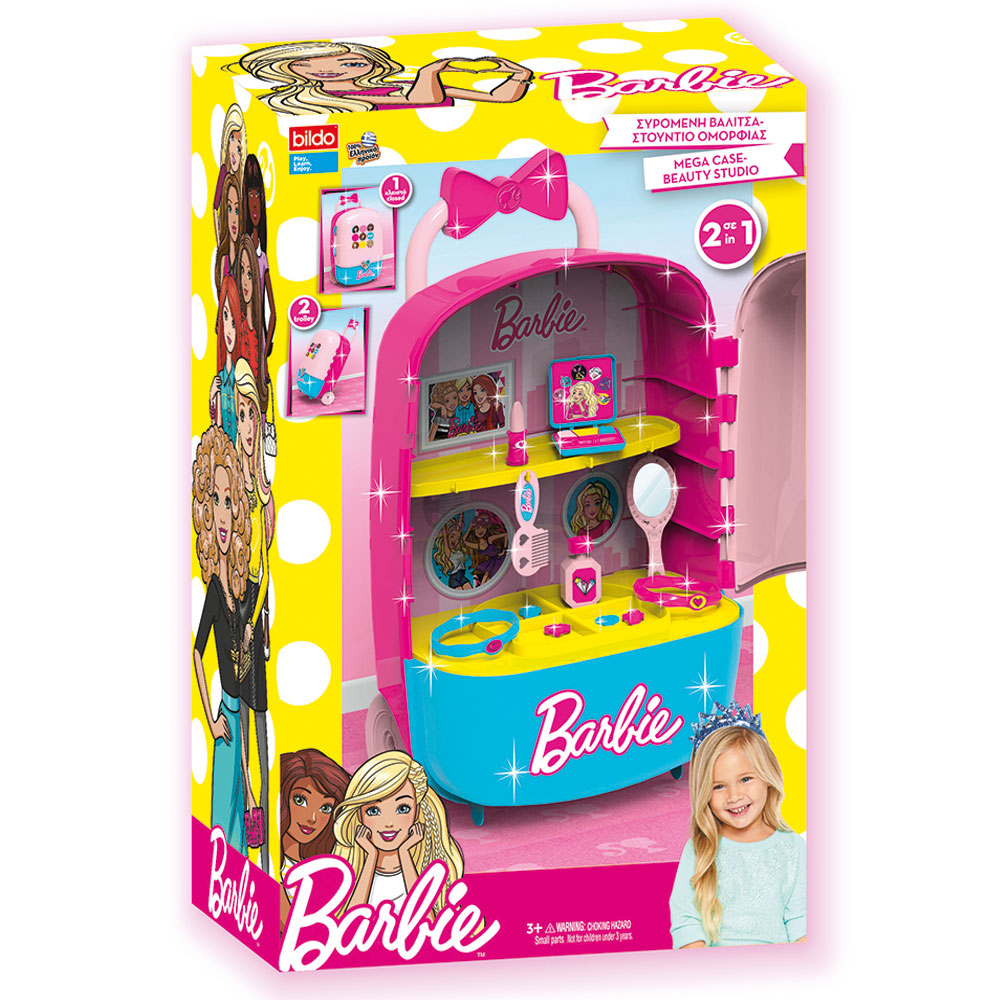 Bildo Barbie Mega Case Trolley Beauty Studio Pink Buy at