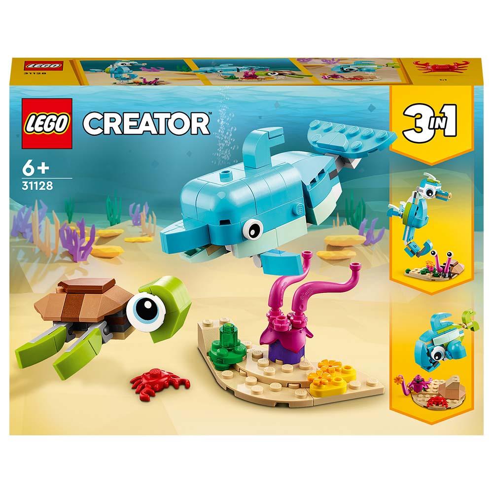 Buy Lego Creator 3-in-1 Dolphin Turtle Building Kit 137pcs in - Main Image