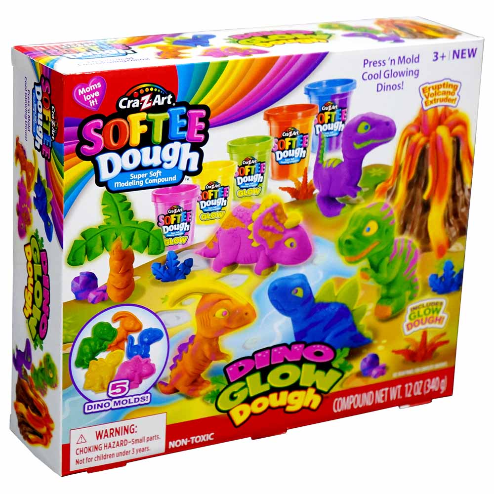 Softee Dough Modeling Compounds Dino Glow Dough