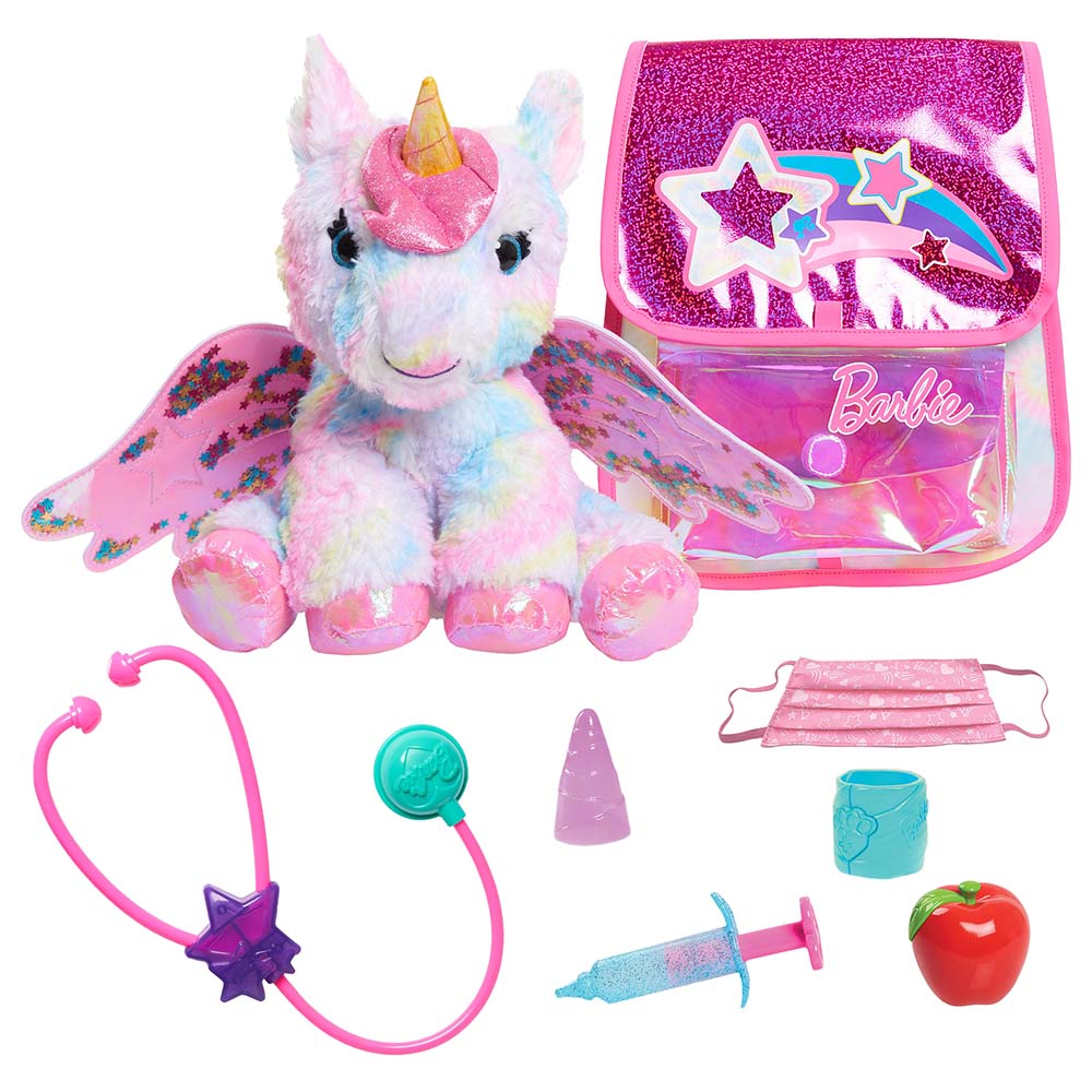 Barbie Unicorn Doctor Set W Lights Sounds 9Pcs