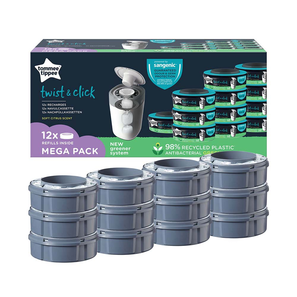 Tommee Tippee Twist And Click Advanced Luieremmer Navulcassettes - 16 Stuks Origineel
