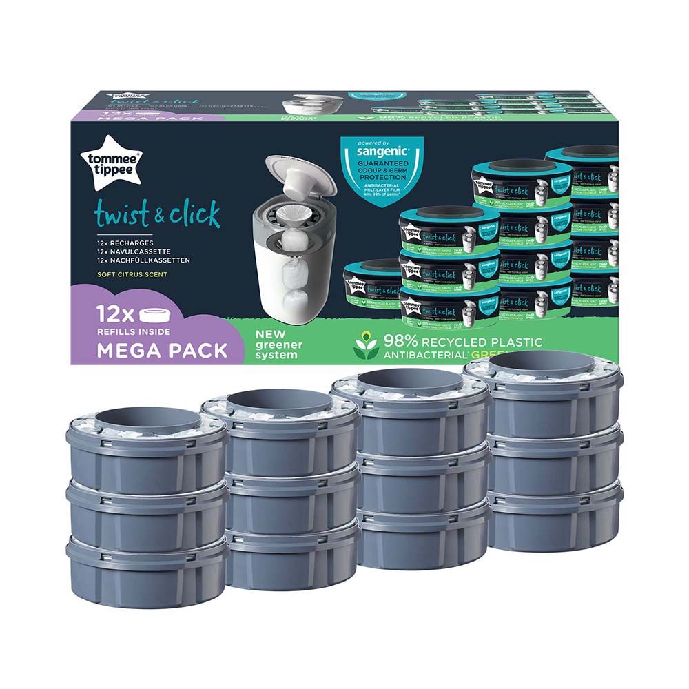 Tommee Tippee Twist And Click Advanced Luieremmer Navulcassettes - 16 Stuks Origineel