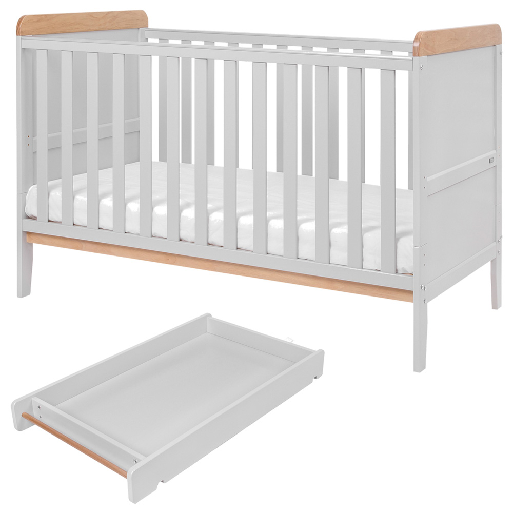 Buy Tutti Bambini Rio Cot Bed w/ Cot Top Changer Dove Grey/Oak in KSA ...