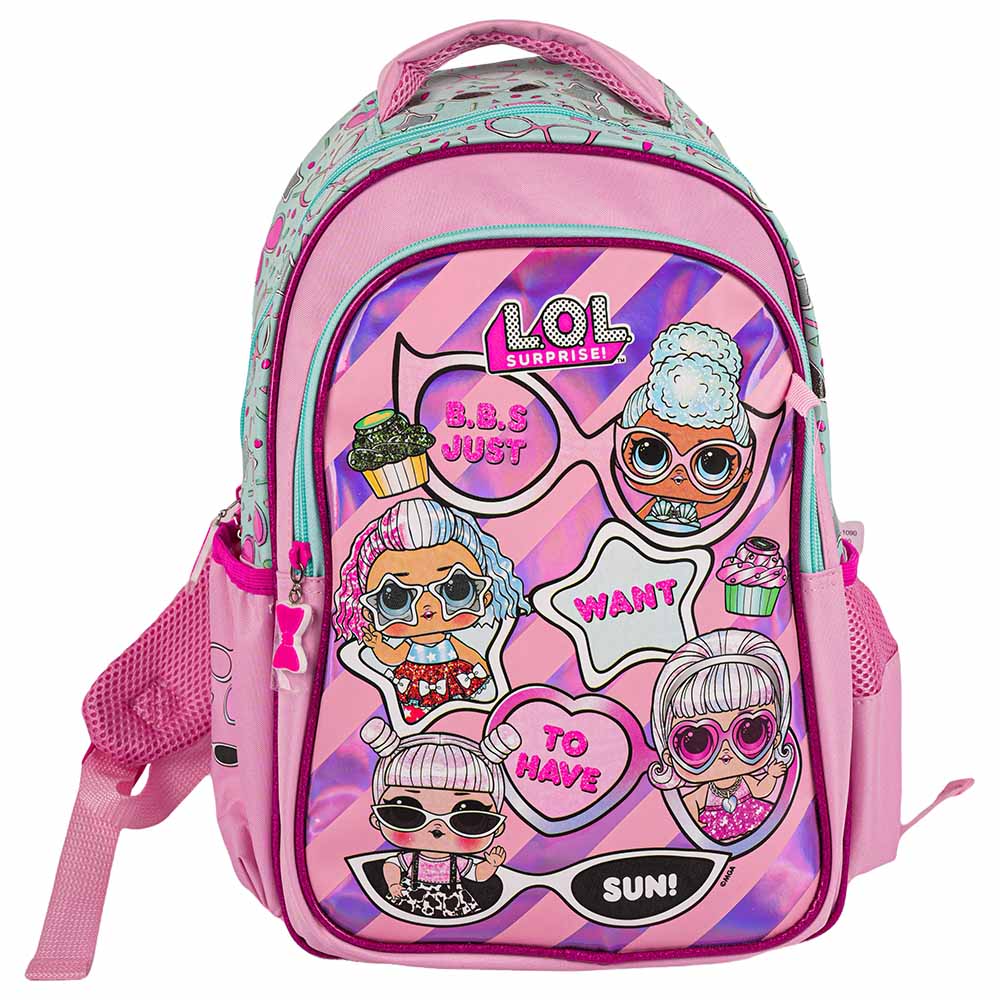 Rainbow Max LOL Surprise Backpack 16 inch Pink