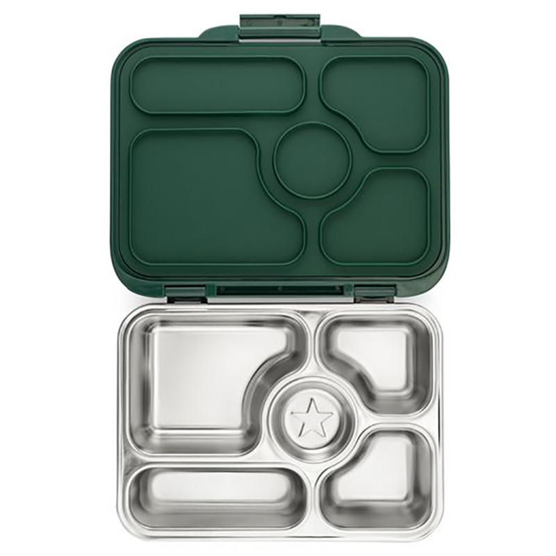 Yumbox 5 Compartments Presto Kale Stainless Steel Lunch Box Green