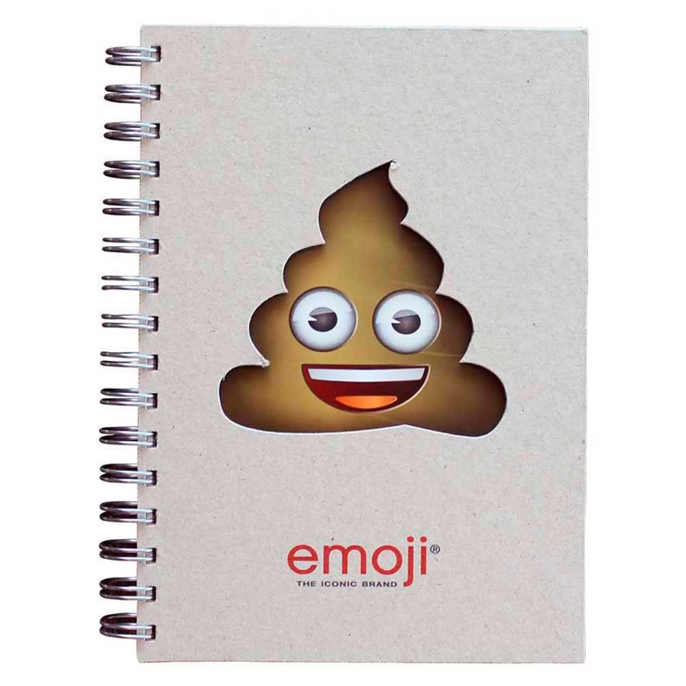 Poop Notebook Buy emoji - Poop Wire-O A4 Notebook - Brown Online | Mumzworld