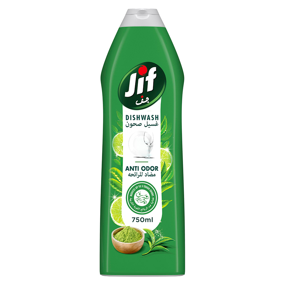 Jif Anti Odour Hand Dishwash 750ml Lime & Matcha Tea