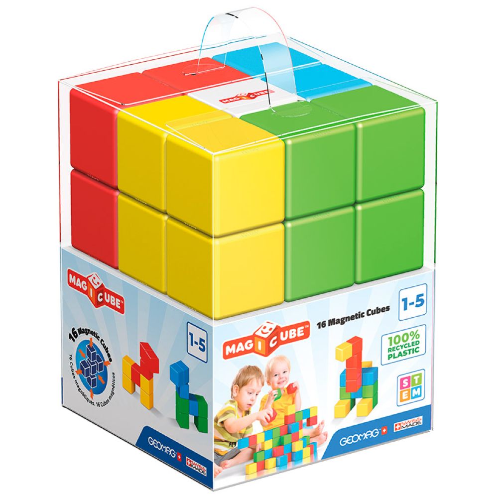 Geomag Magicube 208 - Jeu de construction magnétique - 9 cubes recyclés