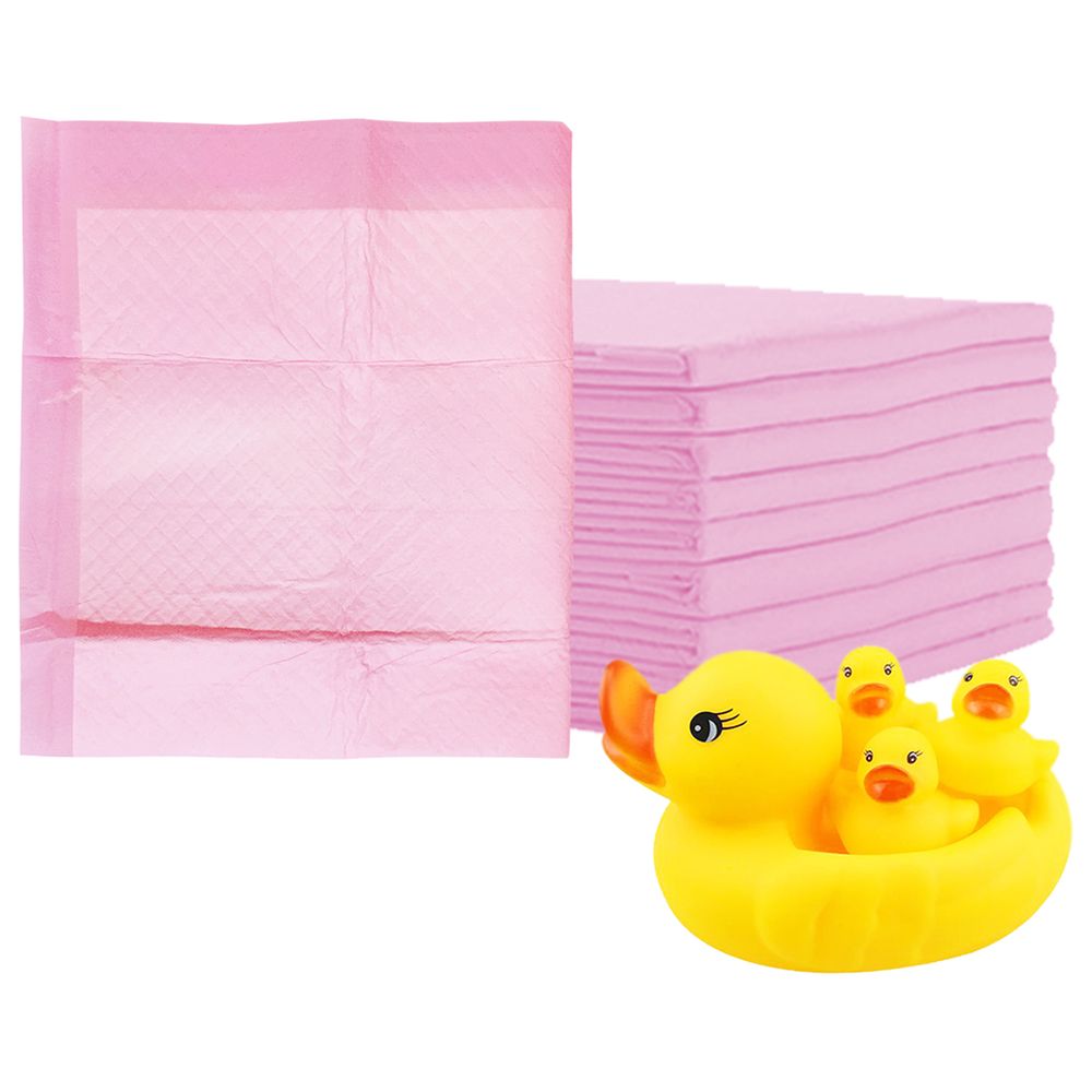 Star Babies Disposable Changing Mats 10pcs & Rubber Duck Bath Toy