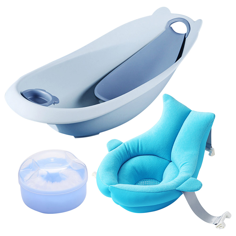 Star Babies Stage Bathtub & Sink Bather w/ Powder Puff Pack Of 3 Blue