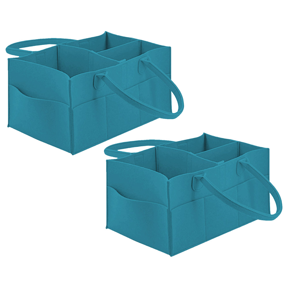 Star Babies Diaper Caddy Organizer Pack Of 2 Teal Blue