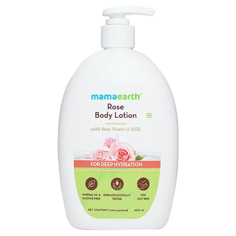 Mamaearth Rose Body Lotion w/ Rose Water And Milk 400ml