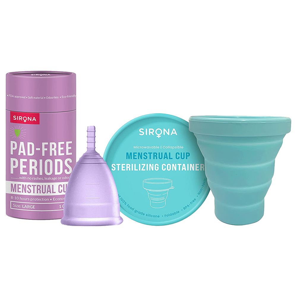 Sirona Sterilizing Container W/ Reusable Menstrual Cup Large