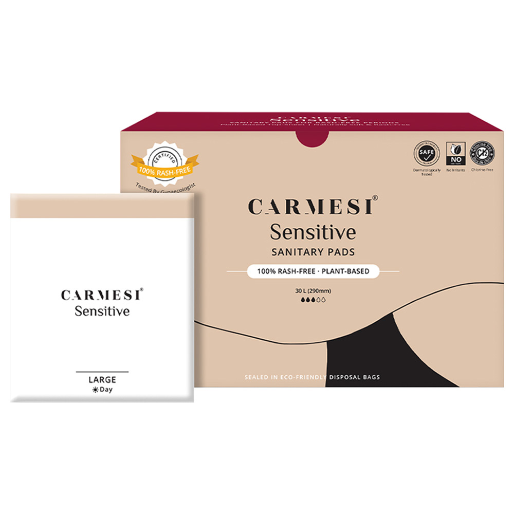 Carmesi - Sensitive Rash-Free Sanitary Pads - L - 30pcs