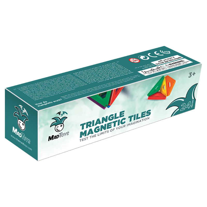 Buy Mad Toys - Magnetic Triangle Shaped Tiles - 24pcs in UAE | Mumzworld