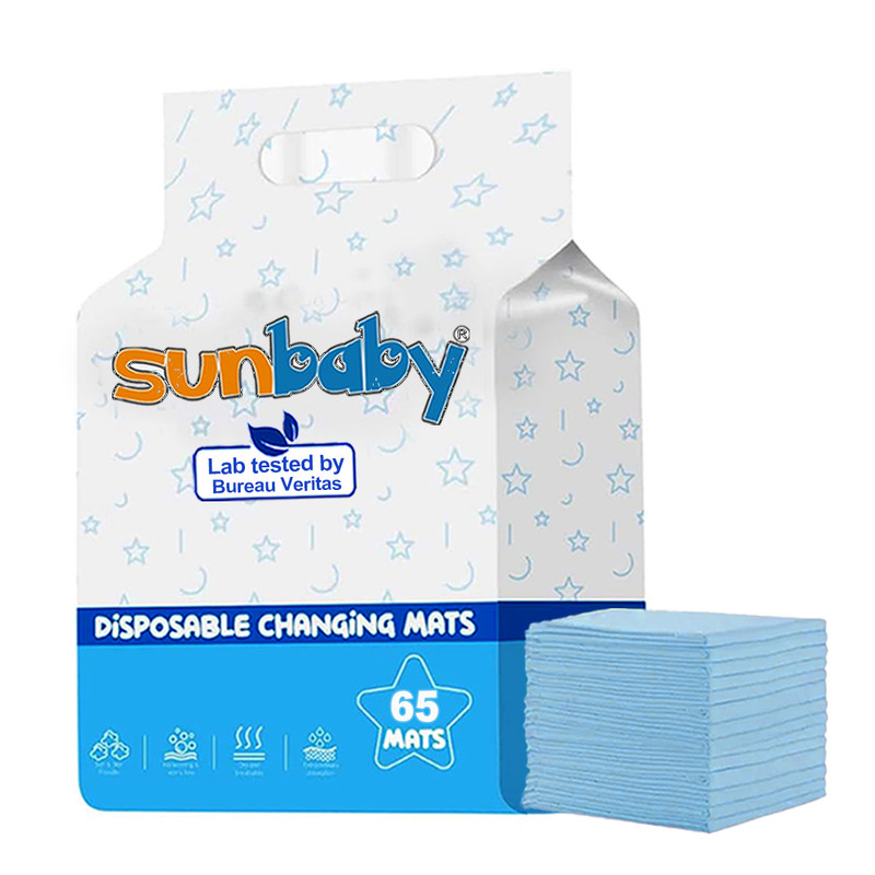 SunBaby - Disposable Changing Mats - Blue - 45x60 cm - 65 Pcs