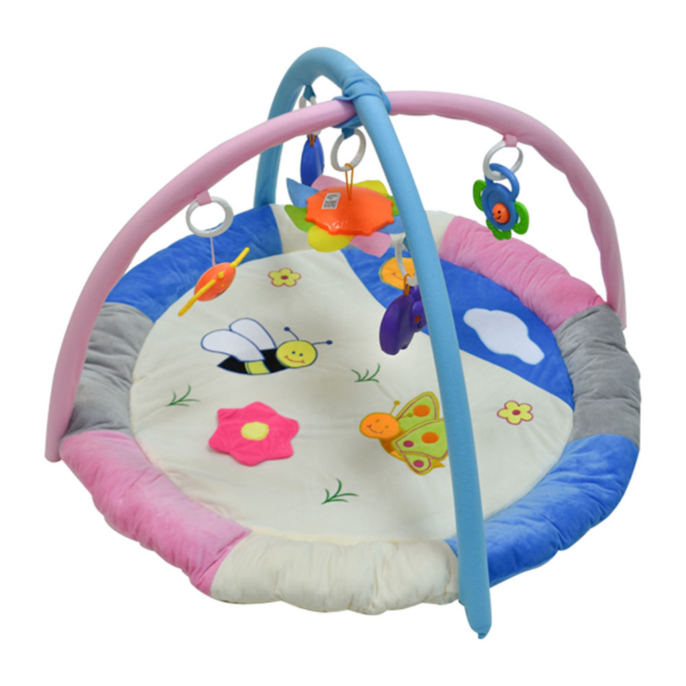 كيكو - حصيرة لعب مخملية مع ألعاب - أزرق