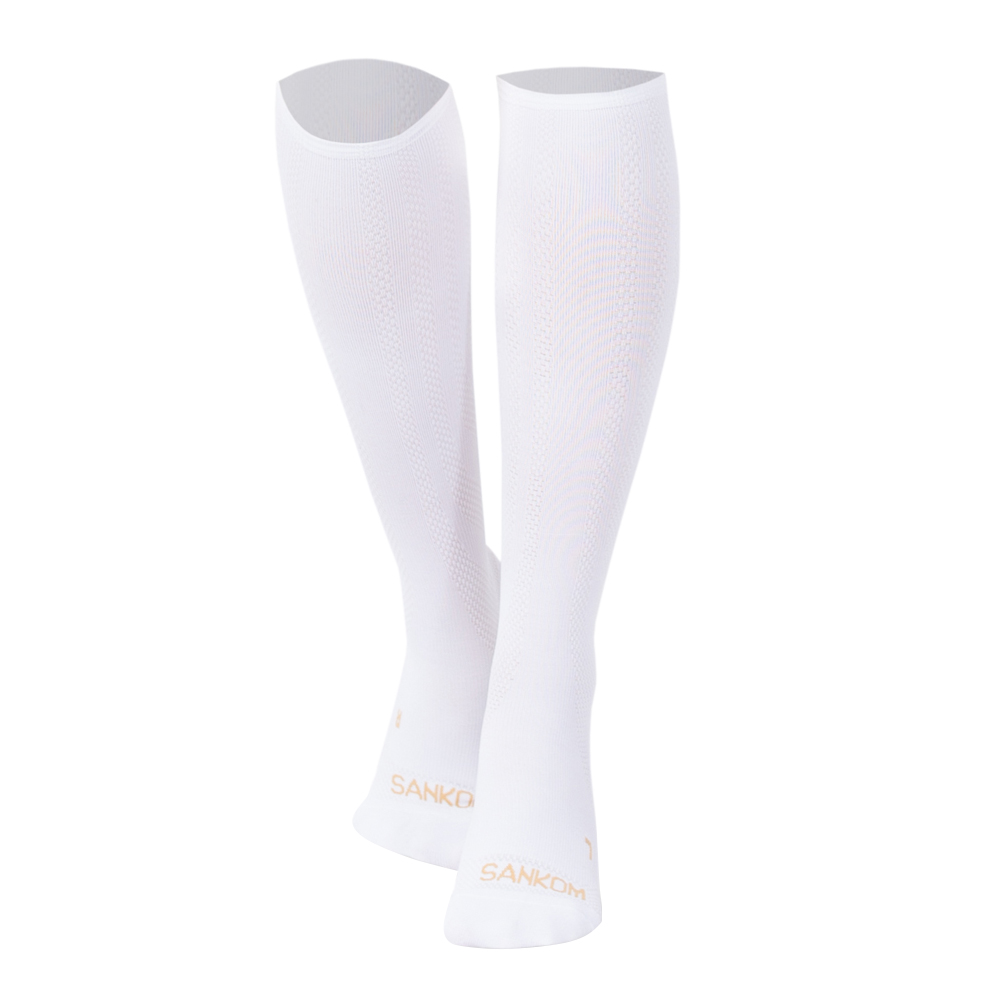 Sankom - Patent Light Socks - White