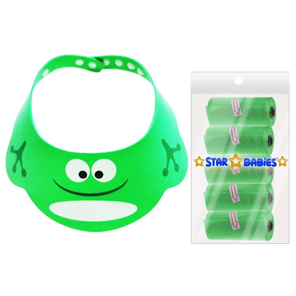Star Babies - Disposable Scented Nappy Bag - 75pcs with Shower Cap - Green