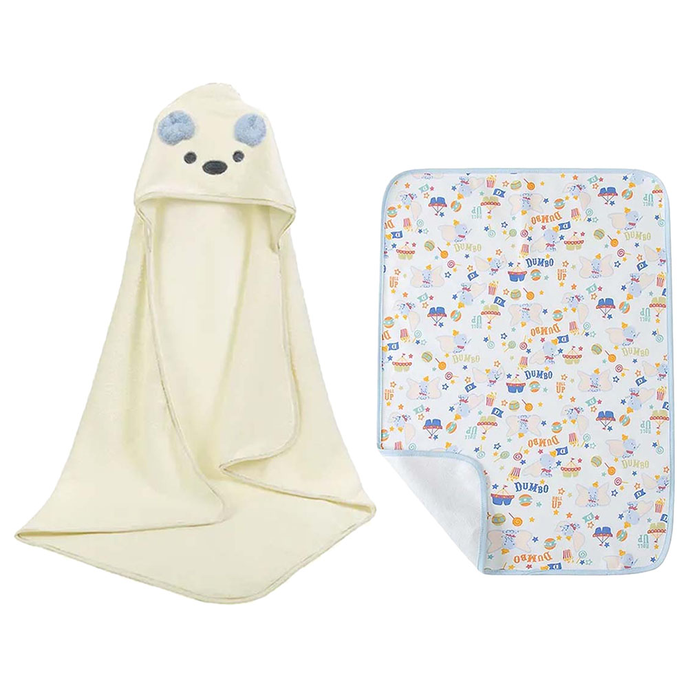 Star Babies - Microfiber Hooded Towel with Changing Mat - Light Blue