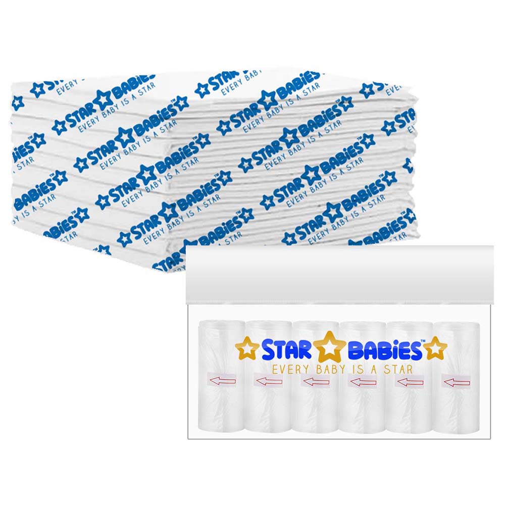 Star Babies - Disposable Changing Mat with Scented Bag - 6pcs - White