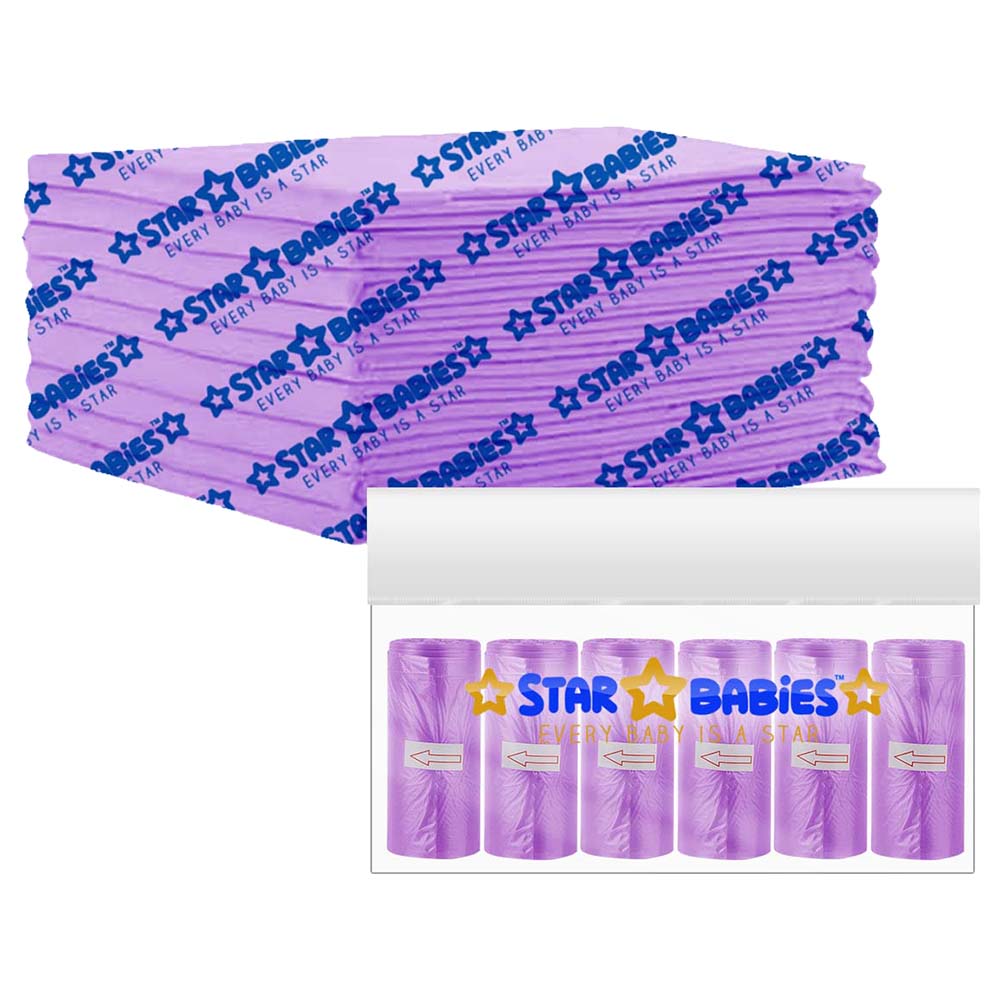 Star Babies - Disposable Changing Mat with Scented Bag - 6pcs - Lavender